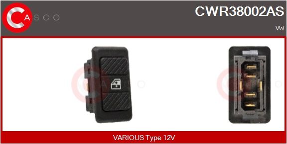 Spínač, zvedací zařízení oken CASCO CWR38002AS