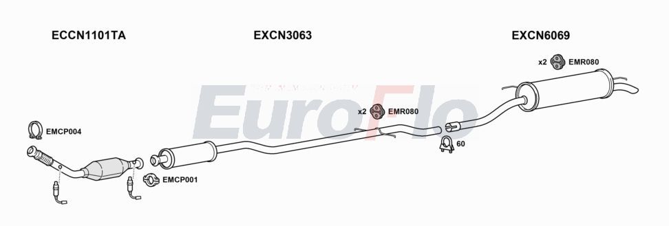 Układ wydechowy EUROFLO CNC5203001E