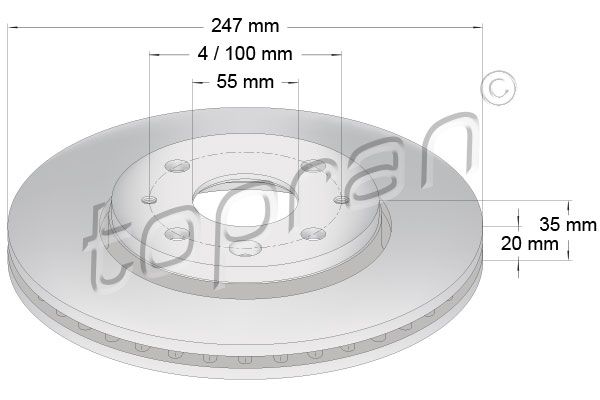 Tarcza hamulcowa TOPRAN 722 457