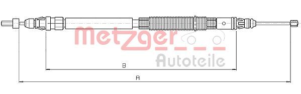 Cięgło, hamulec postojowy METZGER AUTOTEILE 10.4664