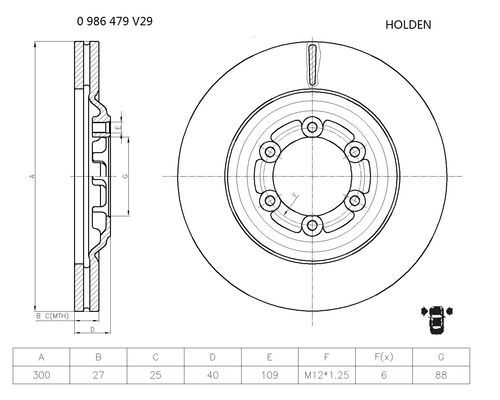 Tarcza hamulcowa BOSCH 0 986 479 V29