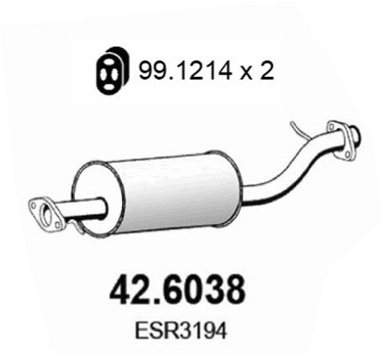 Tłumik środkowy ASSO 42.6038