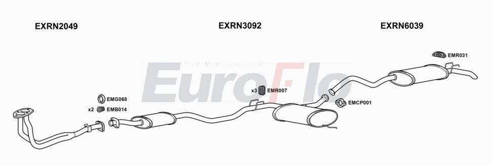 Układ wydechowy EUROFLO RN21201004A00