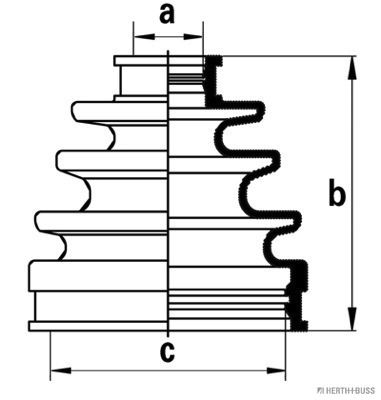 Zestaw osłon, wał napędowy HERTH+BUSS JAKOPARTS J2862001