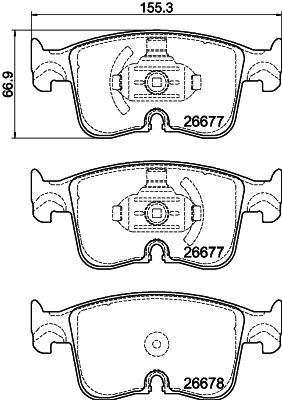 Zestaw klocków hamulcowych, hamulce tarczowe MINTEX MDB4444