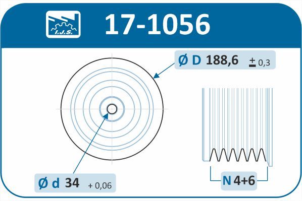 Levně Řemenice, klikový hřídel IJS GROUP 17-1056