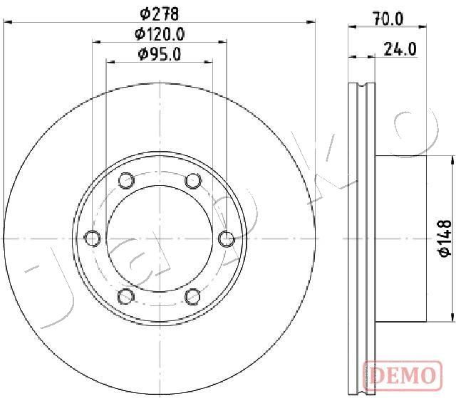 Tarcza hamulcowa JAPKO 600715C
