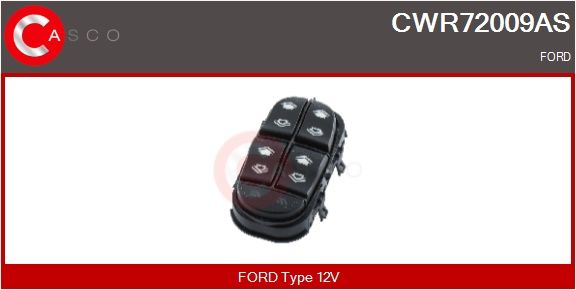 Spínač, zvedací zařízení oken CASCO CWR72009AS