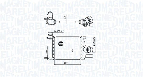 Chłodnica powietrza doładowującego MAGNETI MARELLI 351319205390