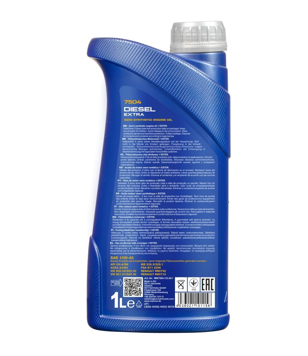 Motorový olej MN7504-1 MANNOL Diesel Extra 10W-40, 1L