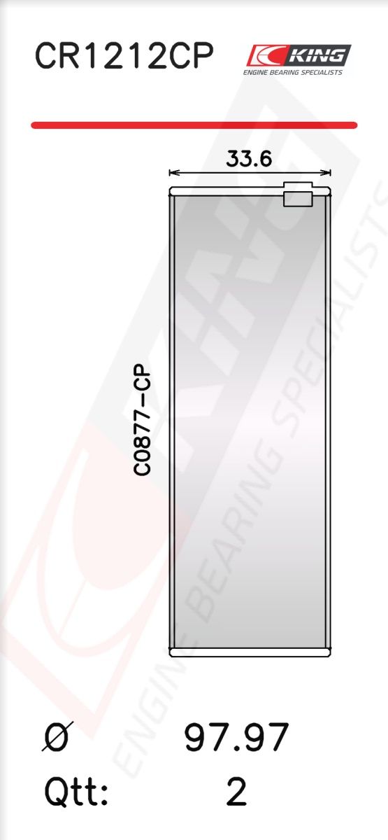 Cuzinet bielă KING CR1212CP 010