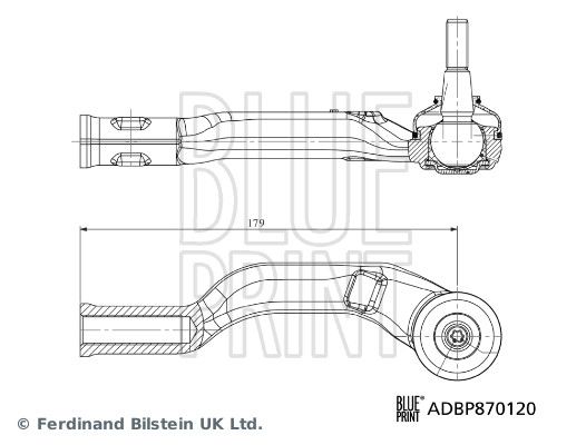 Końcówka drążka kierowniczego poprzecznego BLUE PRINT ADBP870120