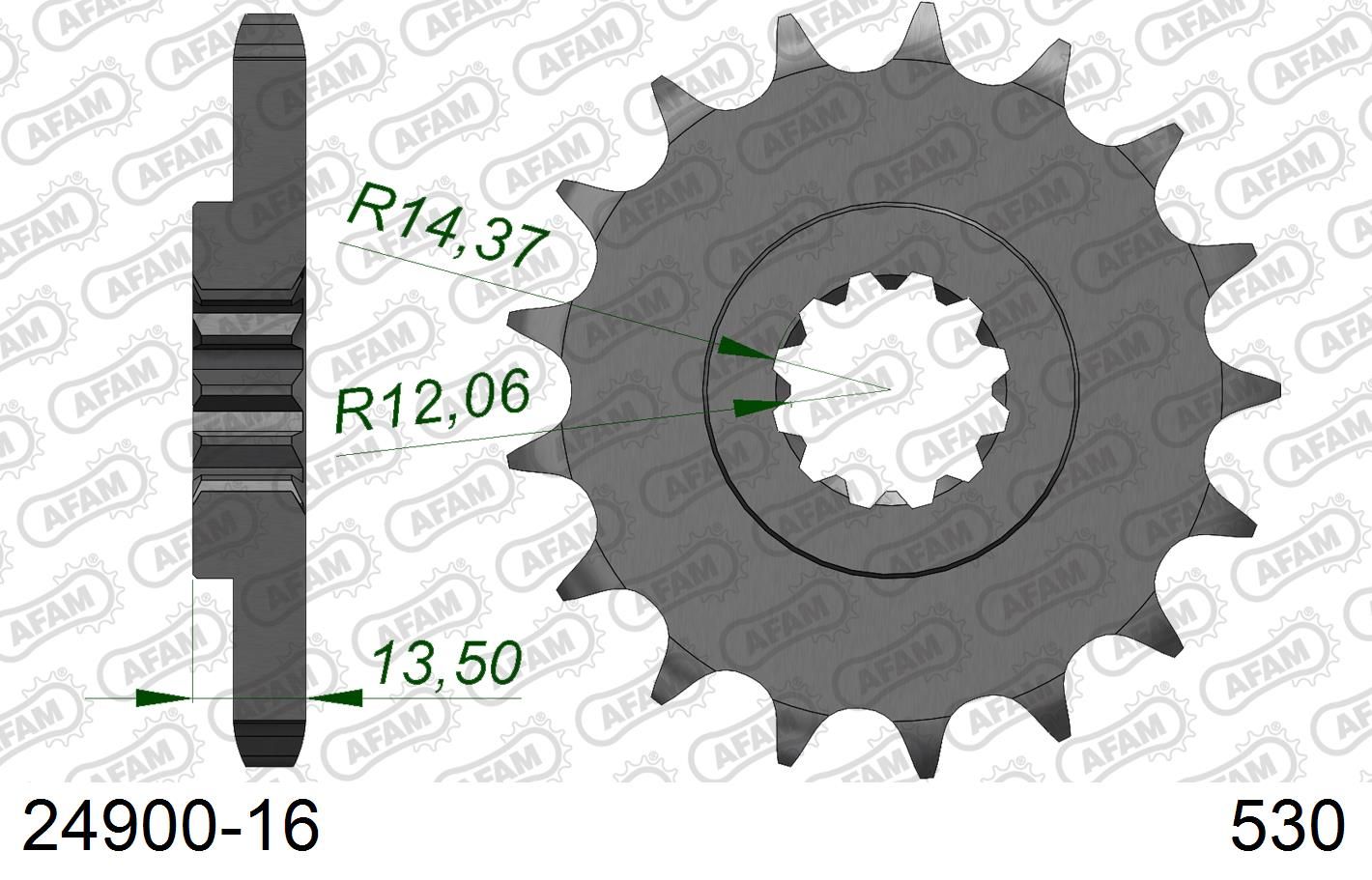 Roata dintata AFAM 24900-16