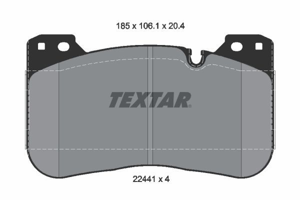 Sada brzdových platničiek kotúčovej brzdy TEXTAR 2244101