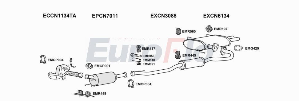 Układ wydechowy EUROFLO PG400722D3001A00