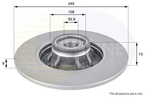 Tarcza hamulcowa COMLINE ADC3018