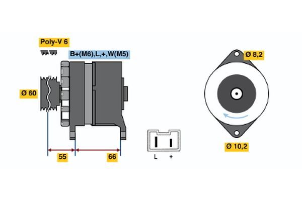 Alternator BOSCH 0 986 039 961