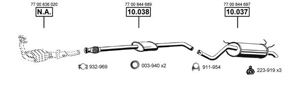 Układ wydechowy ASMET RE102300