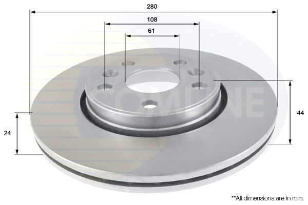 Tarcza hamulcowa COMLINE ADC2702V