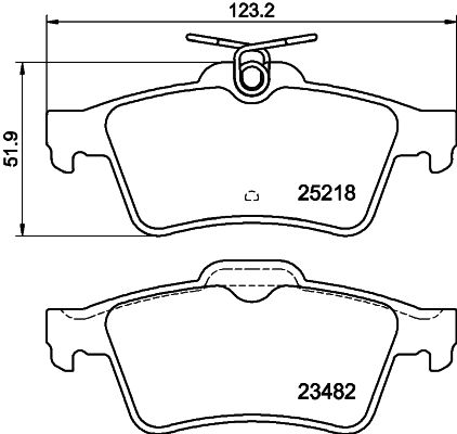 Sada brzdových destiček, kotoučová brzda HELLA PAGID 8DB 355 015-741