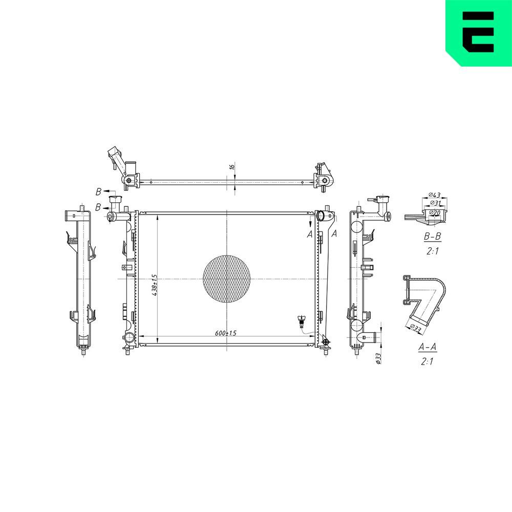 Radiator, racire motor ERA 673223