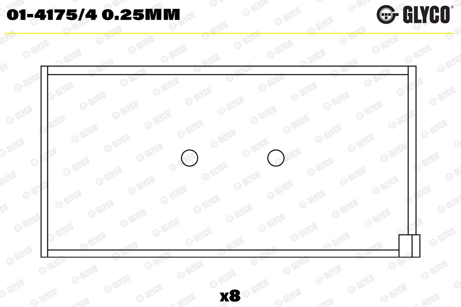 E-shop Panva ojničného ložiska GLYCO 01-4175/4 0.25mm