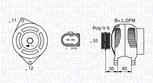 Alternator MAGNETI MARELLI 063377014010