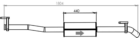 Tłumik środkowy DINEX 54308