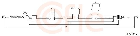Cablu, frana de parcare COFLE 17.0347