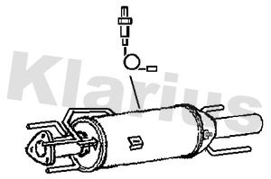 Filtr sadzy / filtr cząstek stałych, układ wydechowy KLARIUS 51832671