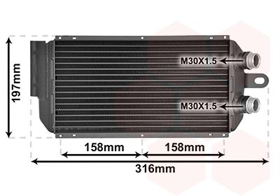 Chłodnica oleju, olej silnikowy VAN WEZEL 74003092