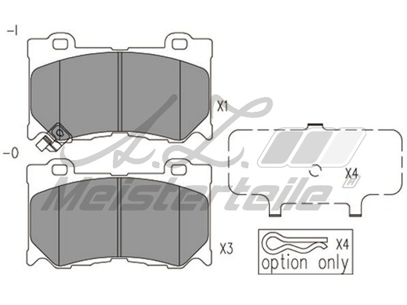 V38-0322 KIT DE PLAQUETTES DE FREIN