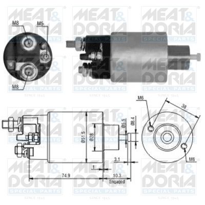 Włącznik elektromagnetyczny, rozrusznik MEAT & DORIA 46099