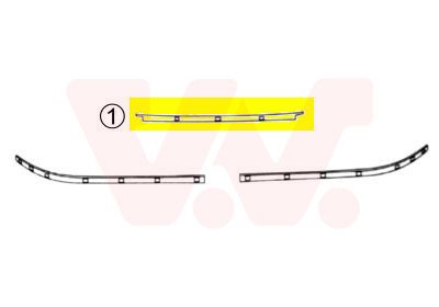 Ozdobná / ochranná lišta, nárazník VAN WEZEL 0639481