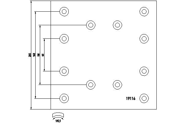 Set garnituri de frictiune, frana tambur TEXTAR 1911603