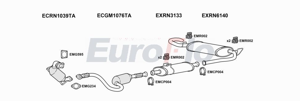 Układ wydechowy EUROFLO RNMAS22D7004