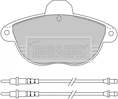 Zestaw klocków hamulcowych, hamulce tarczowe BORG & BECK BBP1455