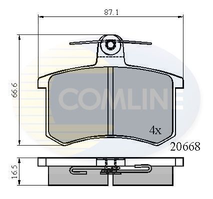 Zestaw klocków hamulcowych, hamulce tarczowe COMLINE CBP0558