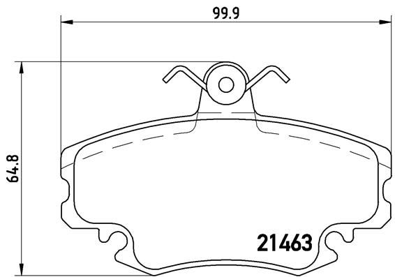 Zestaw klocków hamulcowych, hamulce tarczowe BREMBO P 68 008