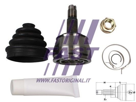 Zestaw przegubu, wał napędowy FAST FT25086K