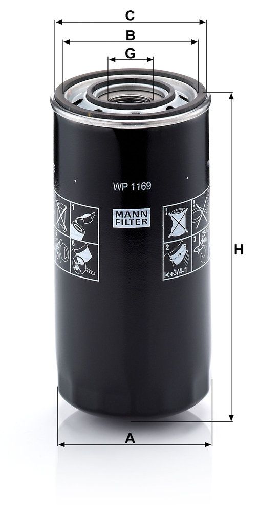 Levně Olejový filtr MANN-FILTER WP 1169