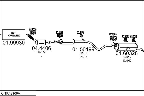 Układ wydechowy MTS CITR43909A018334