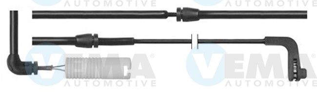 Styk ostrzegawczy, zużycie okładzin hamulcowych VEMA 117268