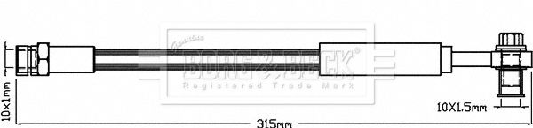 Przewód hamulcowy elastyczny BORG & BECK BBH8379