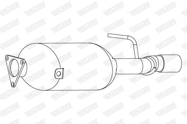 Filtr sadzy / filtr cząstek stałych, układ wydechowy WALKER LR030866