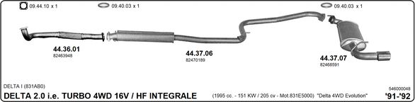 Układ wydechowy IMASAF 546000048