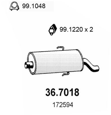 Tłumik końcowy ASSO 36.7018