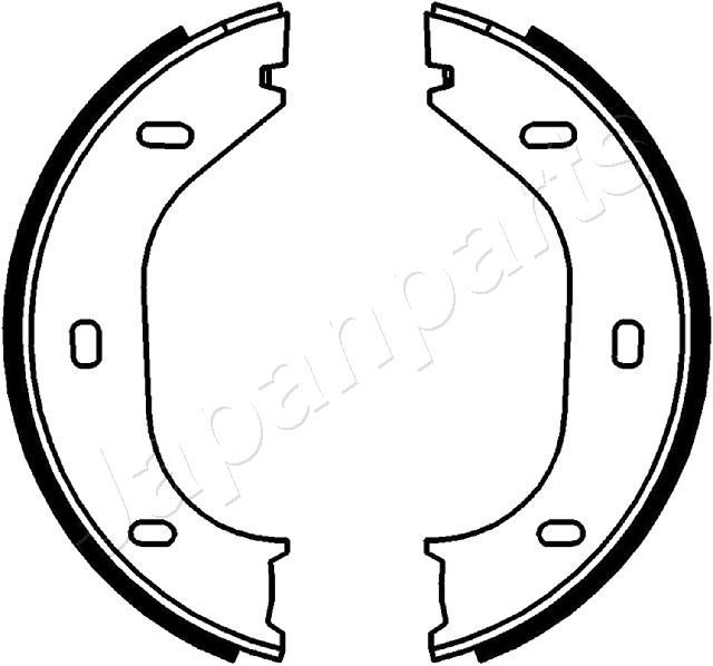 Zestaw szczęk hamulcowych, hamulec postojowy JAPANPARTS GF-0233AF