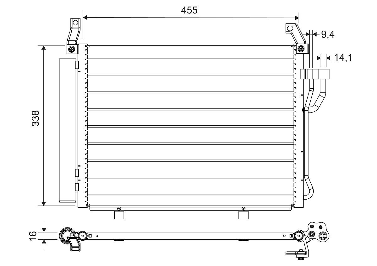 Condensator, climatizare VALEO 812664