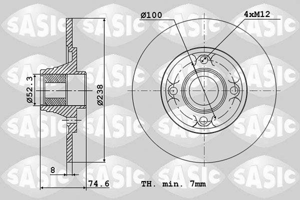 Tarcza hamulcowa SASIC 6104040